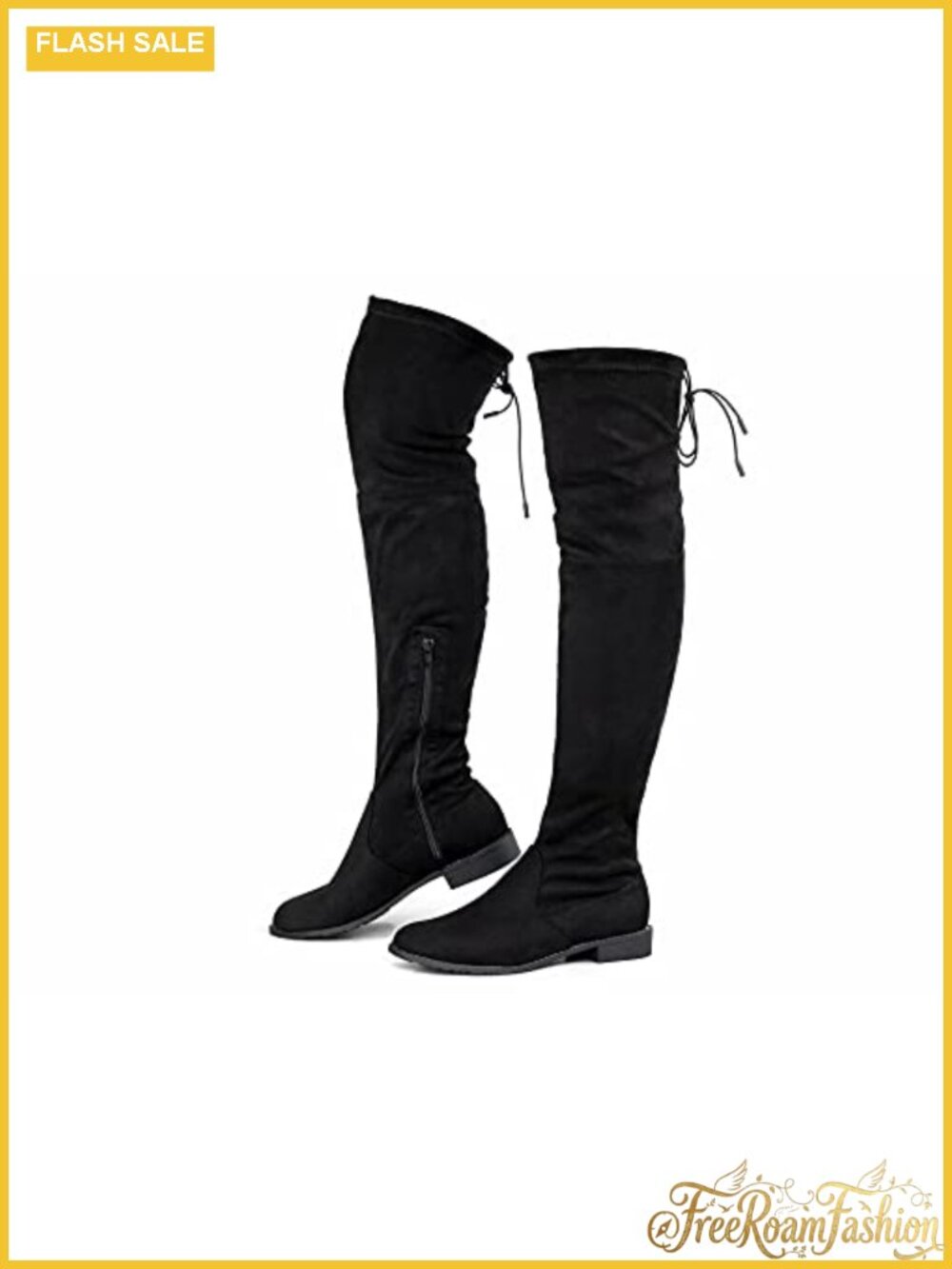 Over Knee Thigh High Boots Vegan Suede Block Heel Winter